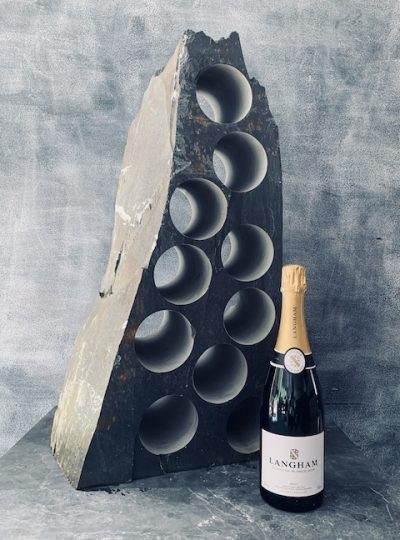 Sweeping slate wine rack