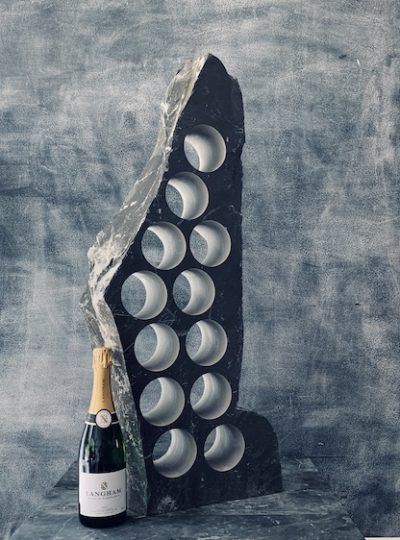 Graceful slate wine rack