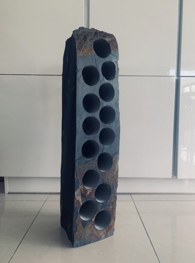 Colourful slate wine rack