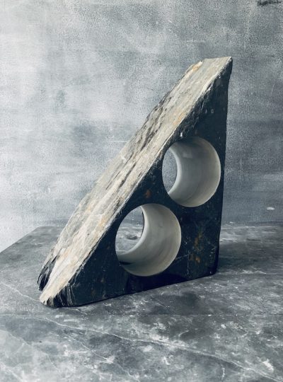 Charming slate wine rack