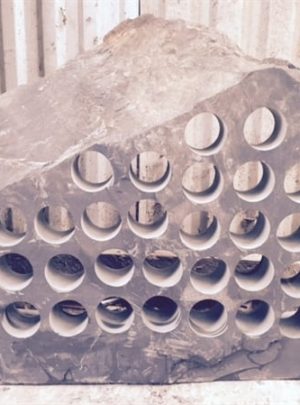 Ridged slate wine rack