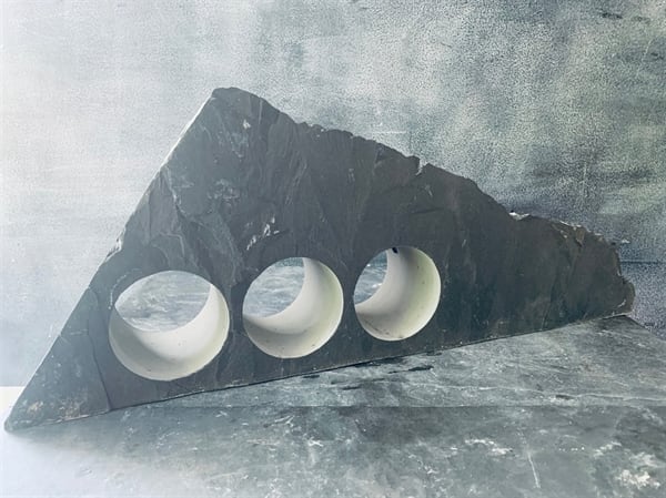 Raw slate wine rack
