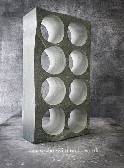 Green slate wine rack