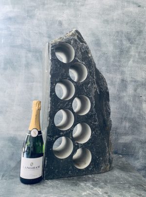 Chunky slate wine rack