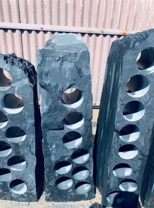 Rugged slate wine rack