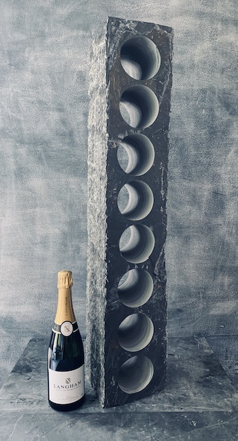Worktop slate wine rack