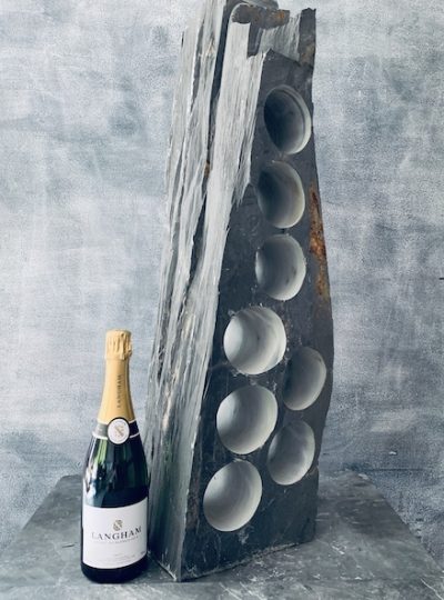 Layered slate wine rack