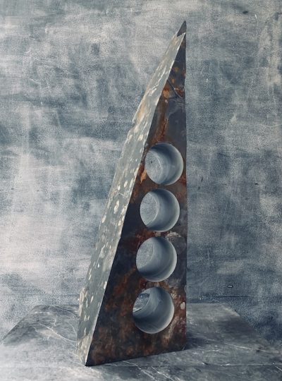 Slanted slate wine rack