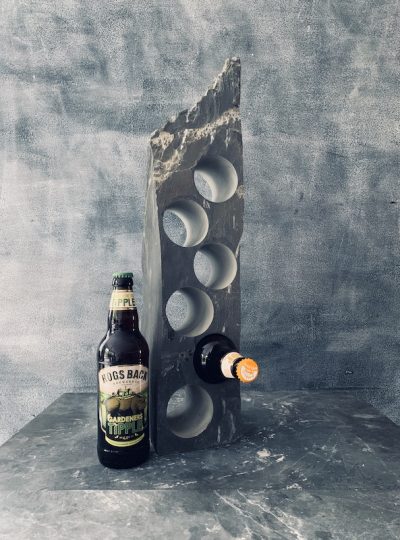 Slate beer bottle rack