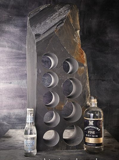 Tall slate gin rack