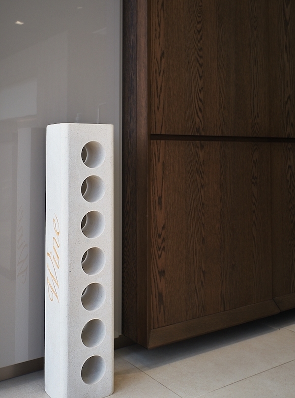 Portland Stone WIne Rack Porcelanosa 3 Portland Stone WIne Holder